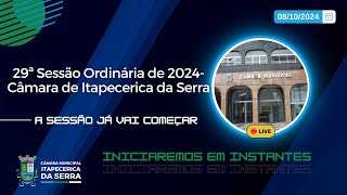 29ª Sessão Ordinária de 2024 Câmara de Itapecerica da Serra [upl. by Barth]