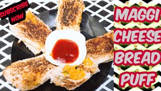 Maggi Cheese Bread Puff  Instant Breakfast Recipe  Delicious Breakfast Recipe  Snacks Recipe [upl. by Giacinta638]