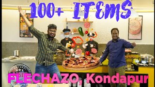 Unlimited 100 items for ₹779 Only 😲😲  Flechazo Kondapur unlimited buffet hyderabad [upl. by Anihpesoj]