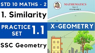 Similarity  Practice Set 11  SSC Class 10 Geometry  10th Maths Part 2  Maharashtra State Board [upl. by Carlin335]