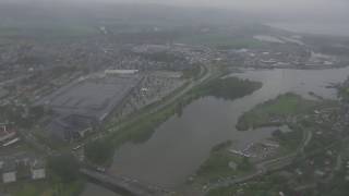 Lørenskog Strømmen Nitelva Lillestrøm Kjeller flyplass Jessheim  Flying Over Norway [upl. by Ingaborg]