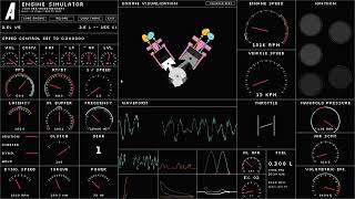 25 L V5 Experimental Car  ATG Engine Simulator [upl. by Rosemaria]