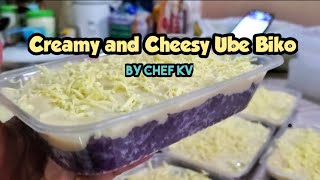 Creamy and Cheesey Ube Biko  Patok pang business  Pang negosyo recipe [upl. by Stevy]