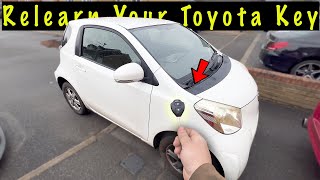 How To PROGRAM and RESYNC Toyota Key Fob  Toyota IQ Key Relearning With AUTEL Diagnostic Tool [upl. by Seys]