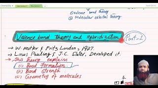 Valence bond theory and hybridization VBT Part 1 urduhindi [upl. by Lionel850]