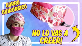 COMO HACER GORRO SANITARIO GORRO QUIRÚRGICO AJUSTABLE PARA HOMBRES Y MUJERES PATRÓN GRATIS [upl. by Perri94]