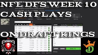 NFL DFS Week 10 Cash Players To Target On Draft Kings [upl. by Salis345]