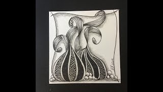 Easy Zentangle  Meditative Art  Gourdgeoustangle [upl. by Akinajnat]