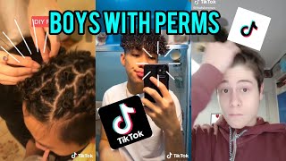 BOYS GETTING PERMS👦✂  2020 TIKTOK COMPILATIONS [upl. by Arihsaj]