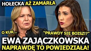 EWA ZAJĄCZKOWSKA TYM JEDNYM ZDANIEM ZATKAŁA HOŁECKĄ W PROGRAMIE NA ŻYWO quotTAKA JEST PRAWDAquot [upl. by Nehgam]