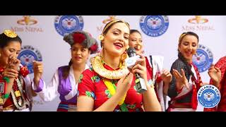 Ruslan FM 952  Dance with Miss Nepal 2018 Contestant Manita Devkota Mathi Mathi Sailunge [upl. by Aihsatsan]