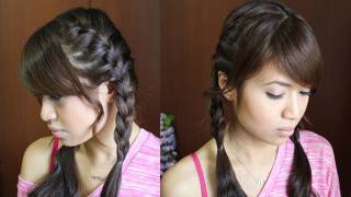 How to French Braid Pigtails Hairstyle Hair Tutorial [upl. by Vergil173]