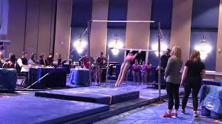 USAG LEVEL 7 Uneven Bar routine with stalder and toe hand [upl. by Gertrudis]