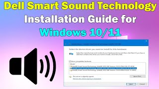 How to Install Dell Smart Sound Technology Drivers on Windows 1011 [upl. by Liebermann]