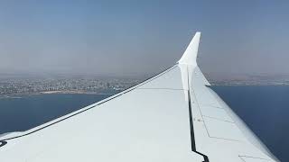 Boeing 737 Max 8 Wing View Landing at LCLK  Smooth Arrival [upl. by Naenej]