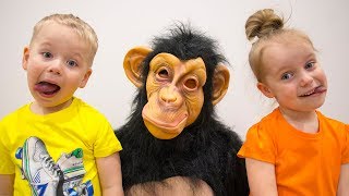 MONKEY GOES to Gaby and Alex  Monkey Funny video and More [upl. by Highams340]