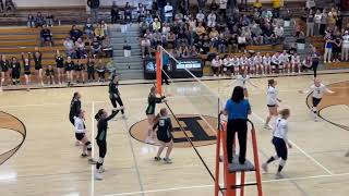 Hill City wins set three in SoDak 16 match with Sioux Valley [upl. by Aela]