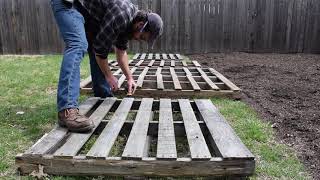 Building a Pallet Fence Part 1 using FREE reclaimed materials for zerowaste construction [upl. by Shewmaker]