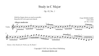 Wohlfahrt  Study op 45 no 1  Violin [upl. by Yemirej]