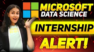 Microsoft Internships l Data Science Internships l For College Students l Somya Shekhawat [upl. by Savina]