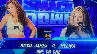 WWE 2K24 Melina VS Mickie James Match 1 [upl. by Ecnedurp]