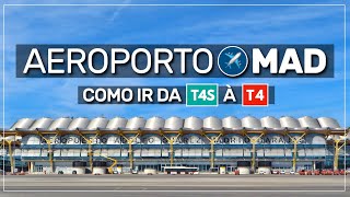 ► como ir do T4S ao T4 no AEROPORTO de MADRI 👉 Segue o PASSO a PASSO ✈️🇪🇸 013 [upl. by Mahala720]