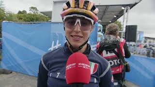 Silvia Persico  Interview at the start  Womens Glasgow UCI World Championships 2023 [upl. by Aldarcie18]