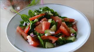 Spinach Salad  Delicious and simple recipe [upl. by Winne]