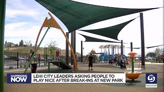 Lehi staff disheartened by reaction to new playground after slew of breakins vandalism [upl. by Nylirek]