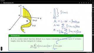 Section 172 Line Integrals pt 2 Summer 2024 [upl. by Eibreh]