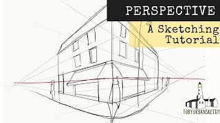 Drawing Perspective Made Easy  Urban Sketching Tutorial for Beginners [upl. by Thapa]