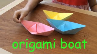 Origami boat Easy Albert999 [upl. by Ylrebmit]