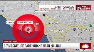 47 magnitude earthquake near Malibu [upl. by Guthrie550]