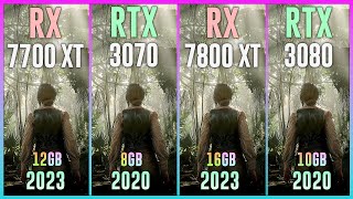 RX 7700 XT vs RTX 3070 vs RX 7800 XT vs RTX 3080  Test in 16 Games [upl. by Romona513]