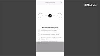 Beltone Serene microRie Cómo emparejar los audífonos y la app a un móvil iOS [upl. by Ybloc448]