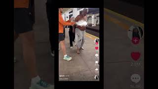 SPIDERMAN RESCUES WOMAN IN NYC SUBWAY [upl. by Amoakuh]