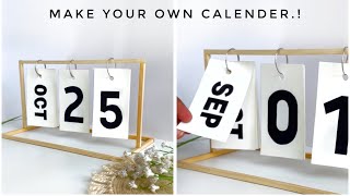 DIY Desk Calendar Tutorial for 2025  How to make a tabletop calendar with Vertical flip  Art beats [upl. by Nahtonoj]