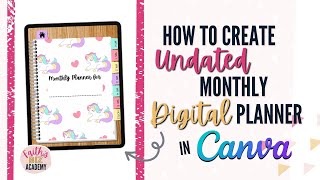 Digital Planner Masterclass Create A Digital Planner with hyperlinks in Canva FREE TEMPLATE [upl. by Lieberman]