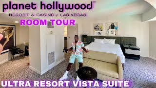 PLANET HOLLYWOOD LAS VEGAS ROOM TOUR ULTRA RESORT VISTA SUITE [upl. by Enaenaj]