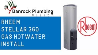 Banrock Plumbing Ellenbrook Perth WA  Rheem Stellar 360L hot water installation [upl. by Morette]