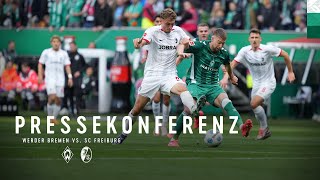 SV Werder Bremen – SC Freiburg 01  Pressekonferenz  SV Werder Bremen [upl. by Nahpets]