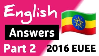 2016 English Social Entrance Examination Answers with Explanations part 2 Vocabulary section [upl. by Blake474]