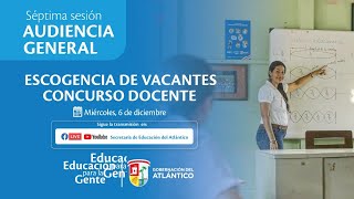 Audiencia pública de escogencia de vacantes proceso de selección 2165 de 2021 Séptima Sesión [upl. by Aserehs]