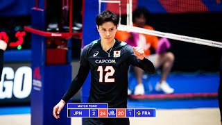 Ran Takahashi Dominated Against France in Volleyball Nations League 2023 [upl. by Adivad]