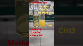 Iodoform test to distinguish between Methanol and Ethanol class 12 organic chemistry [upl. by Champaigne]