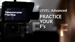 Teleprompter Practice  Advanced  Words beginning with F [upl. by Rilda410]