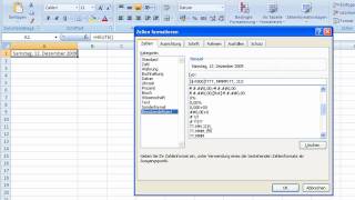 Excel 2007  Datum mit Wochentag darstellen [upl. by Ycak298]