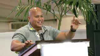 Senator Bato Dela Rosa faces the media after filing COC for reelection [upl. by Matronna]