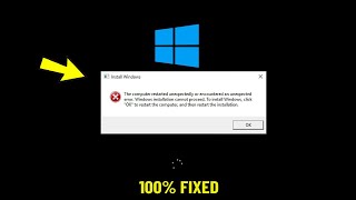 Fix The computer restarted unexpectedly or encountered an unexpected error Windows 10117 ⚠️ [upl. by Cale647]