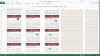 Custom Printable Calendar US in Excel [upl. by Loy]